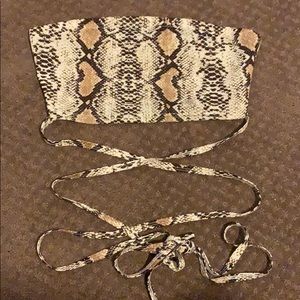 snakeskin tube top